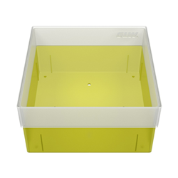 Freezer Box PP Yellow 130x130x70mm w/o divider