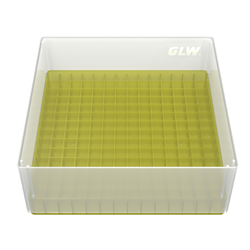 Freezer Box PP Yellow for 1.2ml Microtiter tubes 196 well