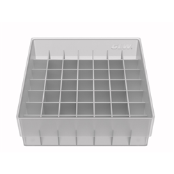 Freezer Box PP Natural for 4.0ml Sample Vials or 6.0ml Mini Vials 49 well