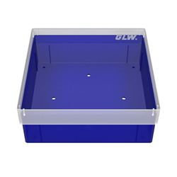 Freezer Box PP Blue 130x130x52mm w/o divider