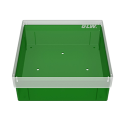 Freezer Box PP Green 130x130x52mm w/o divider