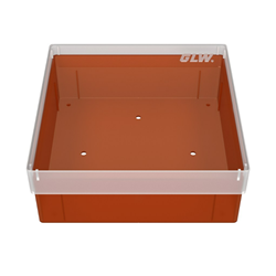 Freezer Box PP Red 130x130x52mm w/o divider