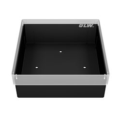 Freezer Box PP Black 130x130x52mm w/o divider