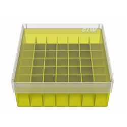 Freezer Box PP Yellow for 4.0ml Bio Grip or Sample vials 49 well