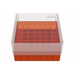 Freezer Box PP Red for 8.0ml Sample Vials 49 well