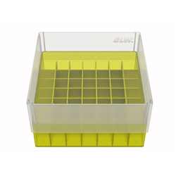 Freezer Box PP Yellow for 8.0ml Sample Vials 49 well