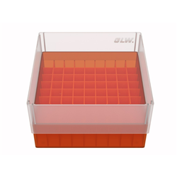 Freezer Box PP Red for 3.6ml Cryo Tubes 81 well