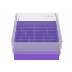 Freezer Box PP Violet for 3.6ml Cryo Tubes 81 well