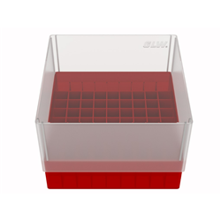 Freezer Box PP Fire Red for 5.0ml Cryo Tubes 81 well