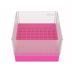Freezer Box PP Pink for 5.0ml Cryo Tubes 81 well