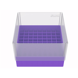 Freezer Box PP Violet for 5.0ml Cryo Tubes 81 well