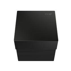Freezer Box PP Black box and lid 10 Plus 2 wells 130x130x125mm