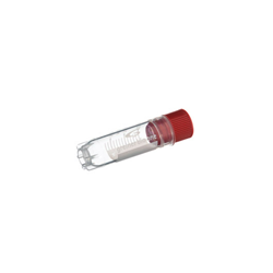 Cryovial, 2 ml, PP, Int. thread Red screw cap, Skirted round bottom, Ster, D/Rnase- / PK 100