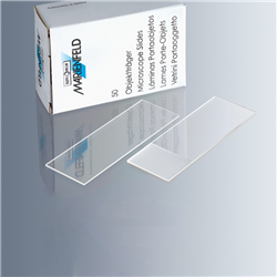 Microscope slides 76x26mm, thickness 1 mm, PLAIN with 90° ground edges / PK50