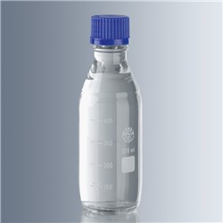 Lab bottles, 2000 ml, borosilicate glass, clear, grad., GL 45 cap, PP / PK 10