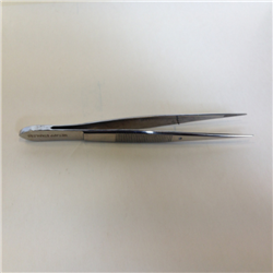 Sharp point forceps, straight with guide pin, 100 mm
