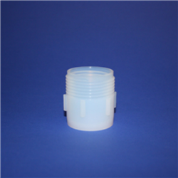 60 ml digestion vessel, conical interior, cored exterior, buttress threaded top