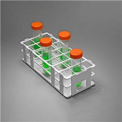 Rack Test Tube No Wire WHITE Holds 30mm Tubes 21 Places