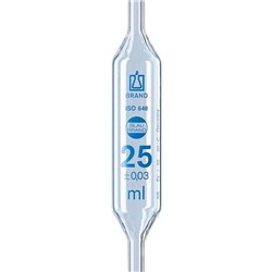 Bulb pipettes, 2ml, BLAUBRAND® class AS, 1 mark, blue printed scale, AR-GLAS®, DE-M / PK 12