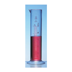 Graduated cylinder, low form, PP, 0.5ml, embossed scale, 25ml