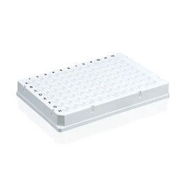 PCR Plate, 96-Well, 0.15mL, Rigid, PC/PP, Low Prof, White, W. Well, Skrtd, BIO-CERT® PCR / PK 50