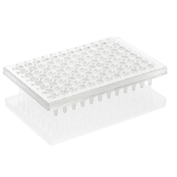 PCR Plate, 96-Well, 0.2mL, Rigid, PC/PP, Std Prof, Trans, Clr Well, Semi-Skrtd,BIO-CERT® PCR / PK 50