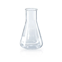 Erlenmeyer flasks, 50ml, wide neck, Boro 3.3, beaded rim, graduated/ PK 10