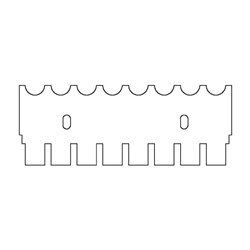 Comb 8 sample, 1mm thick