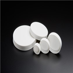 White PP cap with 22.5mmx0.100 PTFE/Silicone septa for 24mm screw thread closure FRICTION FIT pk100