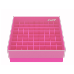 Freezer Box PP Pink for 1.5, 2.0ml Cryo Tubes 81 well