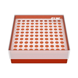 Freezer Box PP Red for 0.5ml Test Tubes 100 well