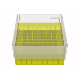 Freezer Box PP Yellow for 3.6ml Cryo Tubes 81 well