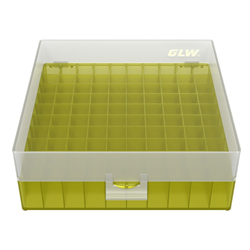 Freezer Box PP Yellow for 1.0, 2.0ml Cryo Tubes 100 well