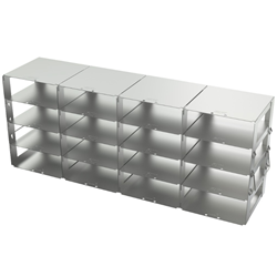 Freezer rack SSteel upright for 16 boxes 140x560x223mm