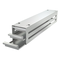 Freezer rack SSteel drawer 3x3 pl. for slide boxes 540x106x96mm