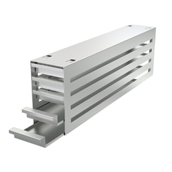 Freezer rack SSteel drawer 5x3 pl. for slide boxes 540x175x96mm