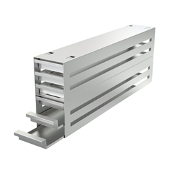 Freezer rack SSteel drawer 6x3 pl. for slide boxes 540x210x96mm
