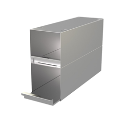 Freezer rack SSteel drawer 2x3 pl. 128mm 410x265x135mm