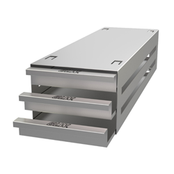Freezer rack SSteel drawer 3x3 pl. 29mm 410x98x135mm