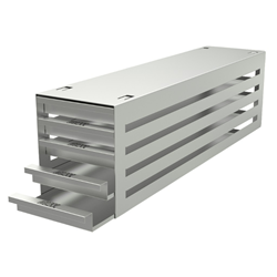 Freezer rack SSteel drawer 5x4 pl. 29mm 540x162x135mm