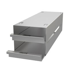 Freezer rack SSteel drawer 2x3 pl. 54mm 410x117x135mm