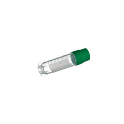 Cryovial, 2 ml, PP, Ext. thread Green screw cap, Skirted round bottom, Ster, D/Rnase- /PK 100