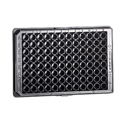 Microplate, 96 well, PS, F-bottom (Chimney well), Black, Non-binding, DNase & RNase Free / PK 40