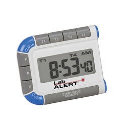 Lab Alert Pocket Timer/Clock Four Channel /EA