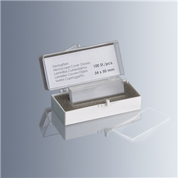 Cover glasses No.1.5, 24x40mm / PK 1000 (10x 100 pcs./hinged-lid box)