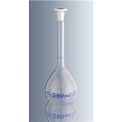 Volumetric flask 50ml cl A w ground joint NS 14/23, clear glass / EA