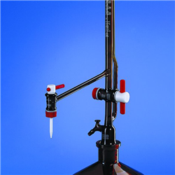 Compact burette PTFE stopcock BB AS DE-M 25 ml:0,05 ml, Boro 3.3, Schellbach DIN EN ISO 385