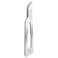 S/M Scalpel Blade Sterile Carbon Steel No.15 bx 100