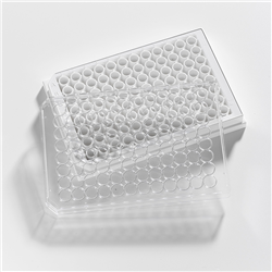96 well 350uL White, Clear Bottom Tissue Culture Treated. With Lid. Individually packed / PK 100