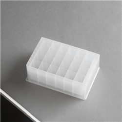 Storage plate for glass vials 96 well round bottom, 1mL Glass Conical Tapered Inserts & cap mat/ EA